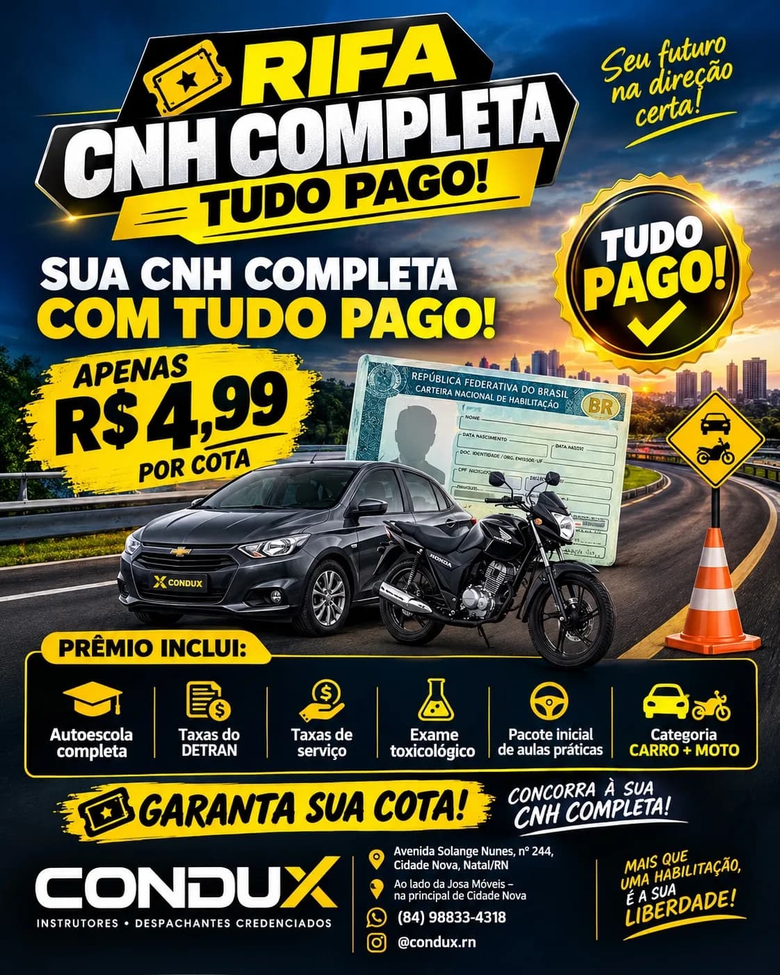Cnh com tudo pago