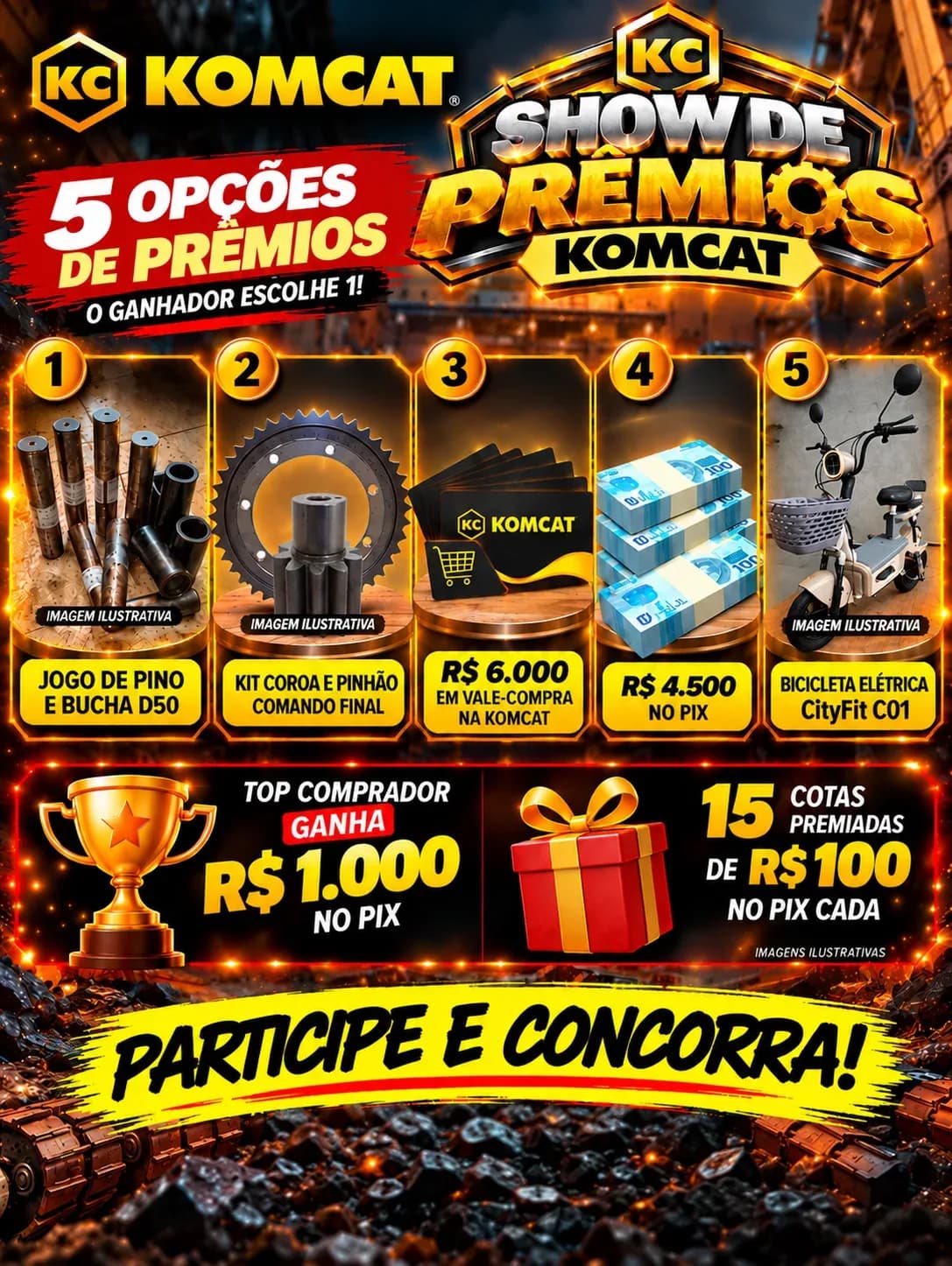 Show de Premios Komcat (Muitas opções pra você escolher)